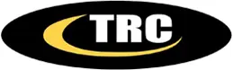 A black and yellow logo for the trg company.