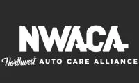 A black and white logo for an auto care company.